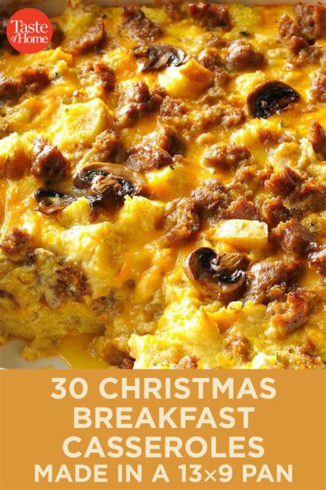 30 Christmas Breakfast Casseroles Made In A 13×9 Pan Christmas Dinner