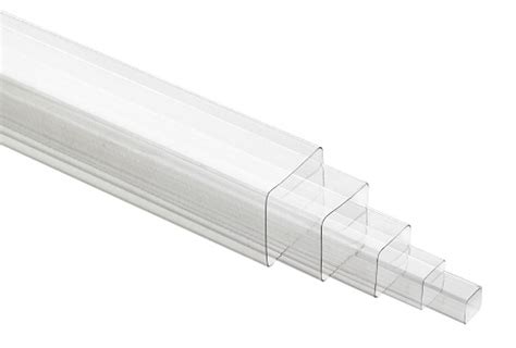 Clear Petg Square Clear Plastic Tubes 4 Foot Stock Visipak