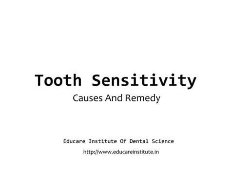 tooth sensitivity ppt
