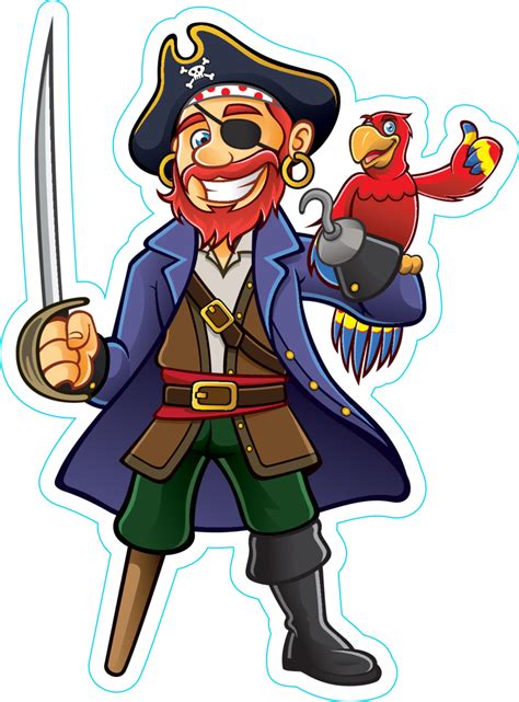 Pirate With Wooden Leg Sticker
