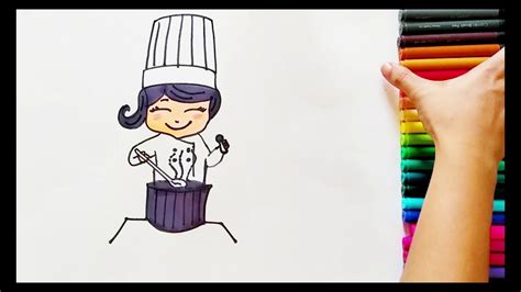 Chef Easy Cute Chef Drawing Professions Drawing For Kids How To
