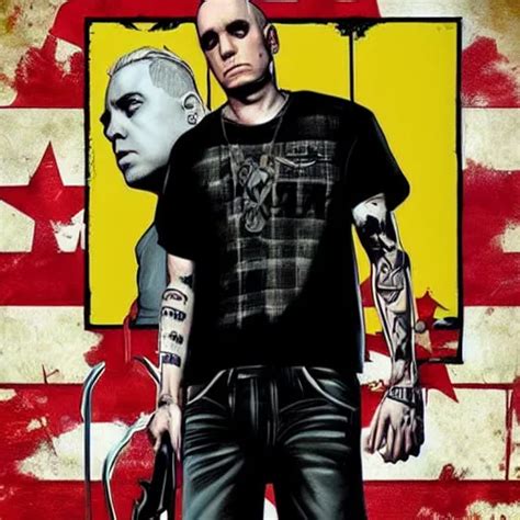 Marshall Mathers In Gta V Cover Rockstar Games Stable Diffusion