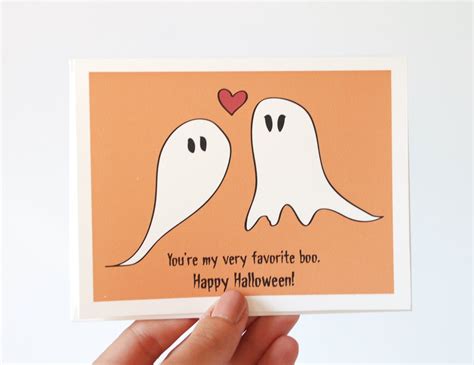 Halloween Card Youre My Very Favorite Boo I Love By Rowhouse14