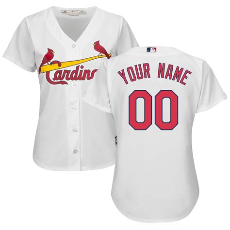 Majestic St Louis Cardinals Womens White Cool Base Custom Jersey