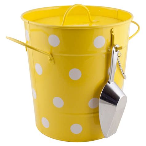 Polka Dot Ice Bucket With Scoop Yellow Polka Dot Polka Dots Dots