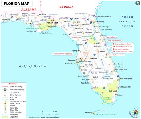 Printable Florida East Coast Map