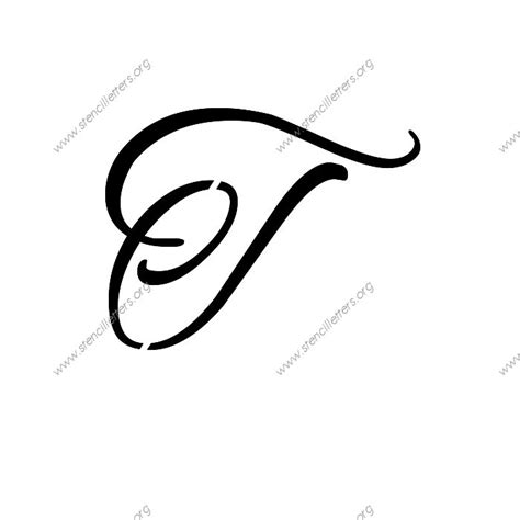 Flowing Cursive Uppercase And Lowercase Letter Stencils A Z 14 To 12