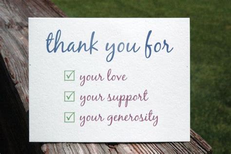 Thank You For Your Love Support Generosity Check List Thank You