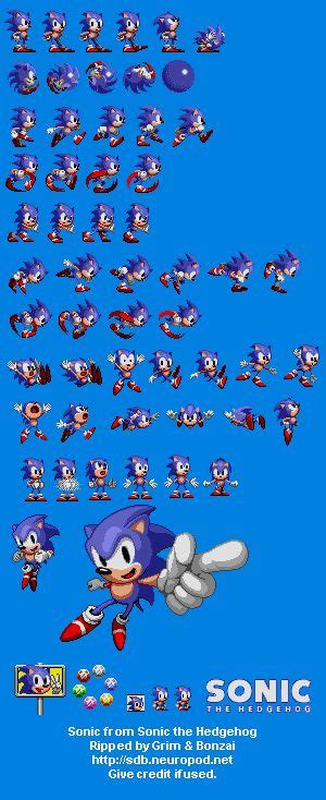 Sonic Sprite Database Sonic Sonic Art Classic Sonic