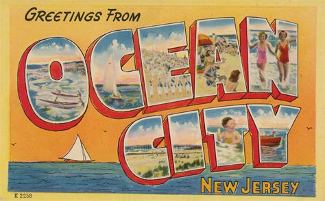 Greetings From Ocean City New Jersey Large Letter Postc Flickr