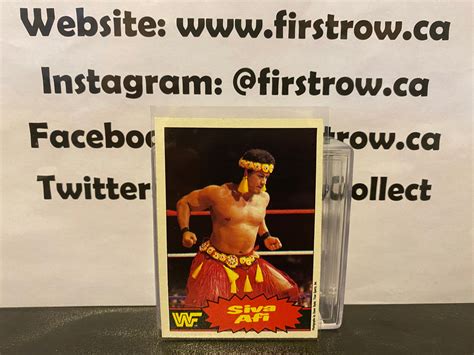Siva Afi 1985 O Pee Chee Wwf Wrestling 34 Rookie Card First Row
