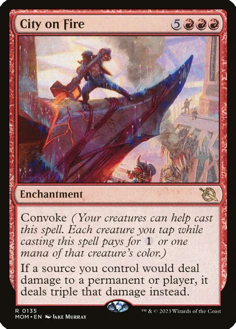 City On Fire Magic The Gathering Mtg Card