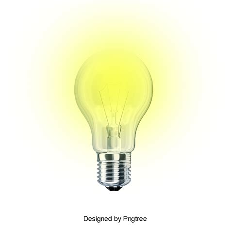 Glowing Light Bulb Light Bulb Lamps Design Effect Png Transparent
