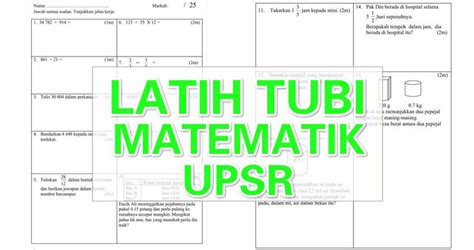 Kelas matematik latih tubi pt3 has 860 members. LATIH TUBI MATEMATIK UPSR - JUSTYOU