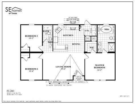 Click the image for larger image size and more details. Fleetwood Double Wide Mobile Home Floor Plans - Blueprints ...