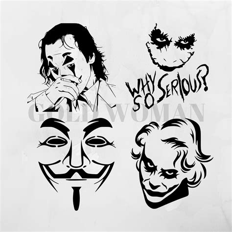 Horror Movie Svg Joker Svg Bundle Cut Files For Cricut Joker Etsy Ireland