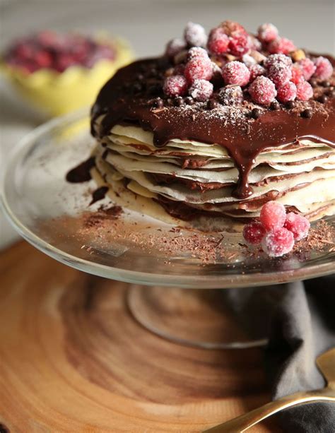 How To Create A Dramatic Crepe Cake With Chocolate Hazelnuts And