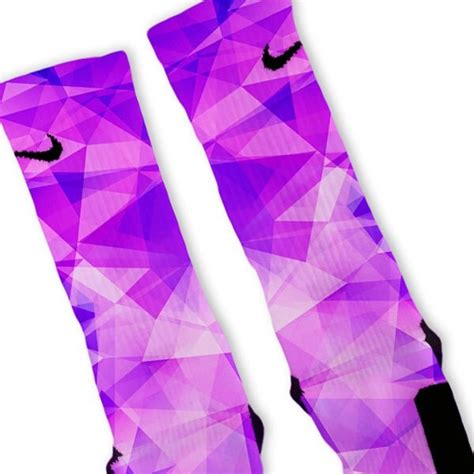 Custom Purple Prism Nike Elites Socks