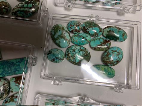 10 Turquoise Premium Cabochons 214 Carats In All Ovals 20x28 Etsy