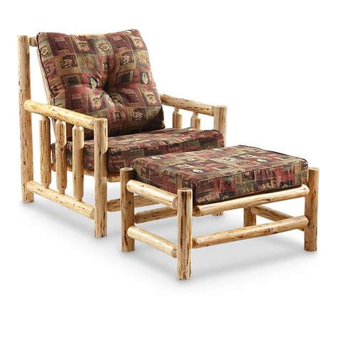 You can purchase and place it in your children's room. CASTLECREEK Log Arm Chair with Ottoman - 616644, Living ...