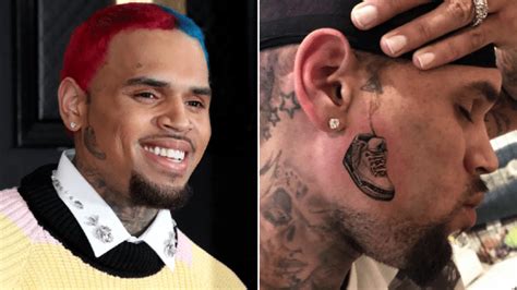 Chris Brown Reveals Huge New Face Tattoo For His Love Of Trainers Metro News