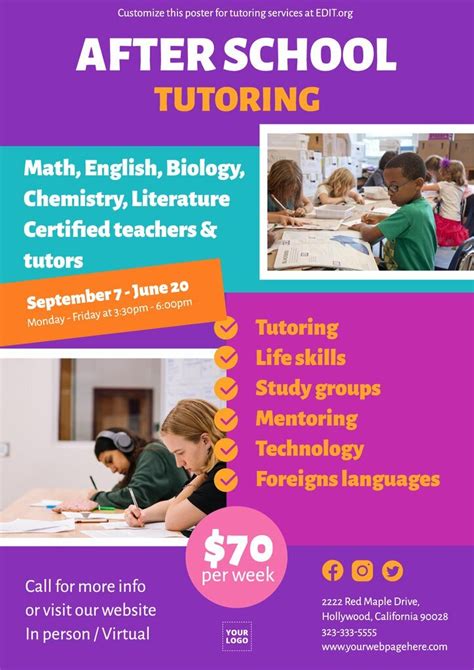 private tutoring flyer