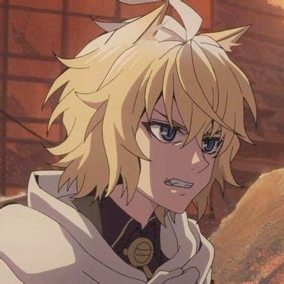 An Anime Character With Blonde Hair And Blue Eyes Looking At The Camera