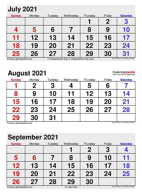 August 2021 September 2021 Calendar