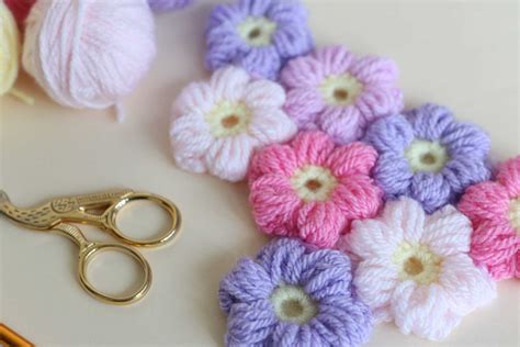 Puff Flower Free Pattern Bella Coco Crochet
