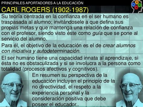 Principales Aportadores A La EducaciÓn Carl Rogers 1902 1987 Su