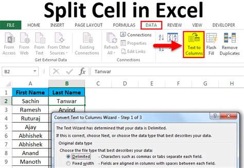 Cara Menggunakan Split Di Excel How To Split Cell In Excel Tips And