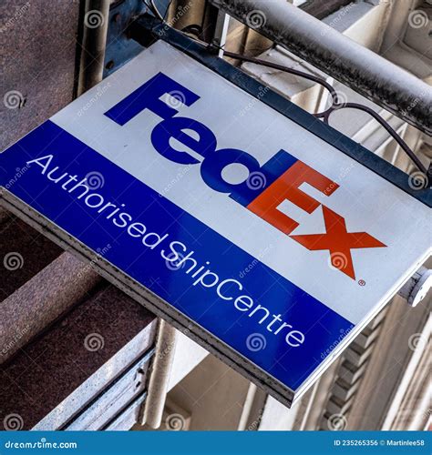 FedEx Federal Express Logo or Sign Outside a Victoria Street London