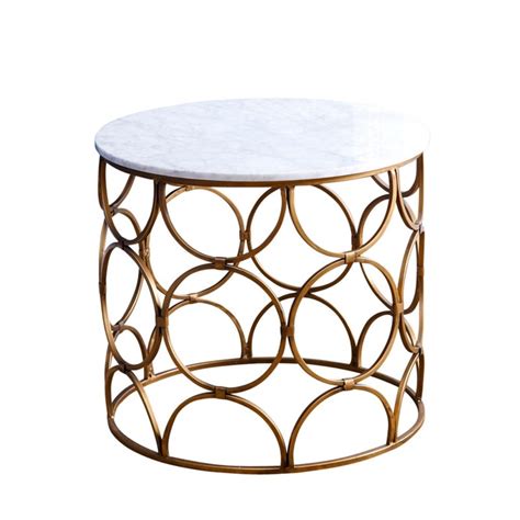 Get the best deals on gold tables. Abbyson Harrison Round Faux Marble End Table in Gold - MD-P155626