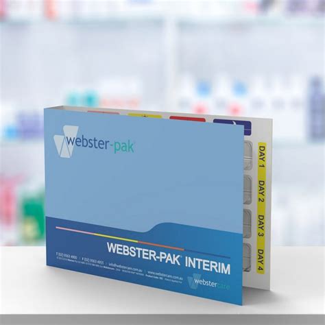 Webster Pak Interim From Webstercare Medication Management Experts