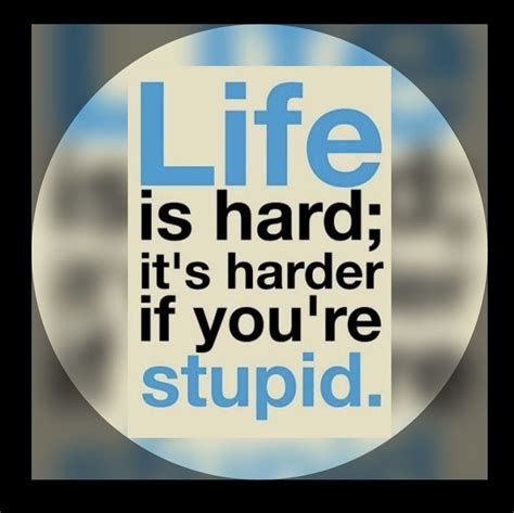 Life Is Hard Stupid