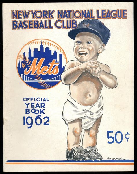 Vintage 1962 New York Mets Inaugural Season Yearbook Pristine Auction