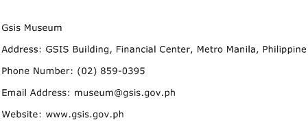 Gsis's email addresses and email format. Gsis Museum Address, Contact Number of Gsis Museum