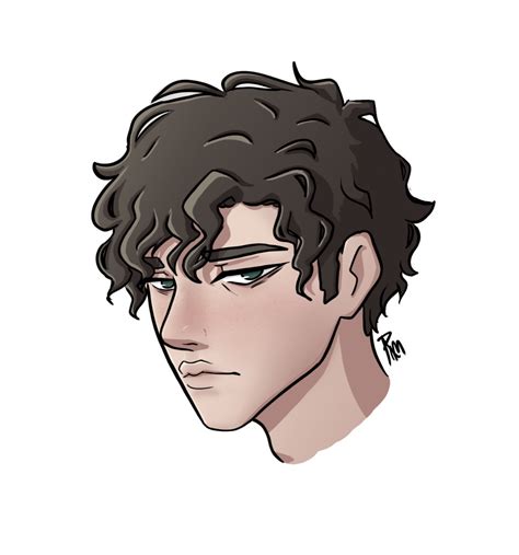 Cartoon Curly Hair Boy Drawing Iurd S
