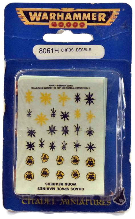 Games Workshop Chaos Space Marines Chaos Decals New In Box Warhammer