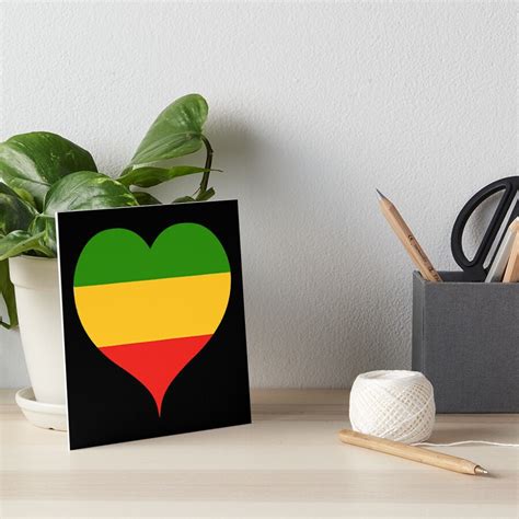 Rasta Rastafarian Love Heart Art Board Print For Sale By Imagemonkey