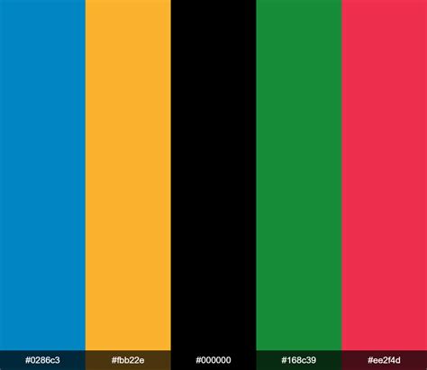 Olympics Games Colors Palette Hex Colors 0286c3 Fbb22e 000000