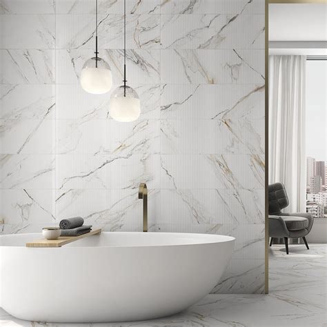 Itt Ceramic Tile Calacatta Paonazzo Decor Shiny Rectified 295x90