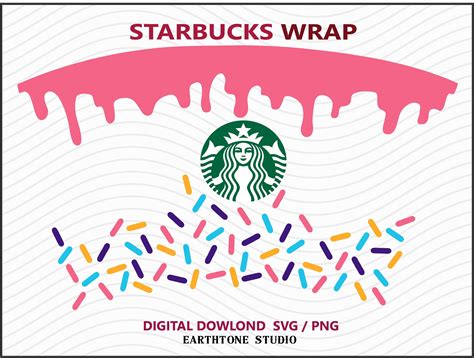 Donuts svg Full Wrap Donut Drip for Starbucks Clod Cup 24 | Etsy