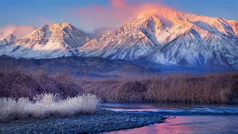 Winter Mountain Background Desktop Wallpaper Nature And Landscape