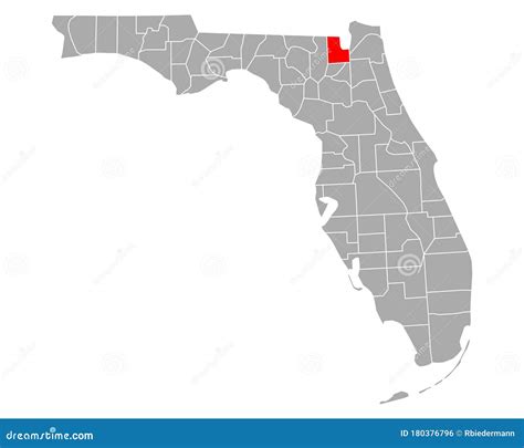 Map Of Baker In Florida Stock Vector Illustration Of Region 180376796