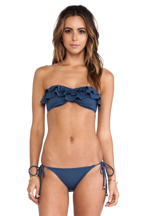 Eberjey So Solid Rafaella Top In Cove Blue Revolve Swimwear Designer Outfits Woman Bathing