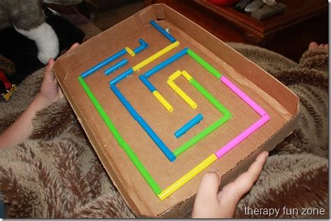 Cardboard Marble Maze Therapy Fun Zone