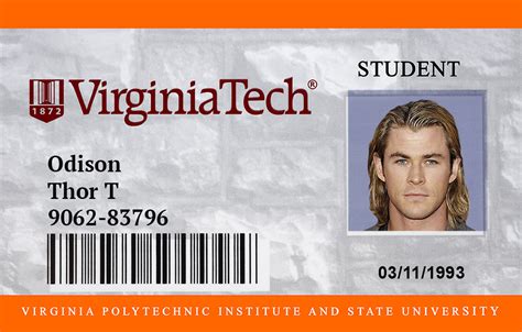 Virginia Tech University Student Id Idviking Best Scannable Fake Ids