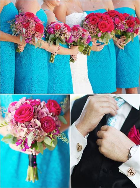 Love The Turquoise And Pink Teal Wedding Pink Wedding Colors