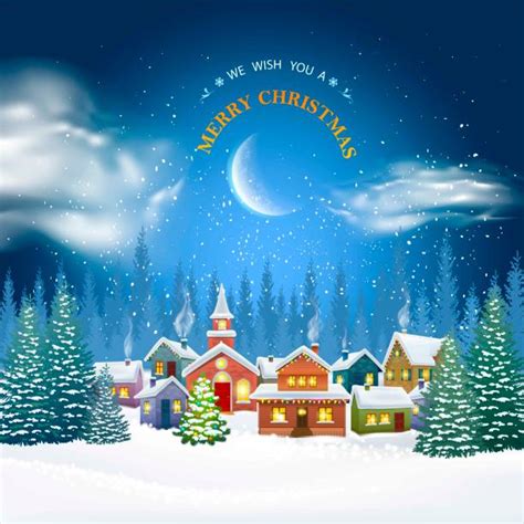 Best Christmas Village Illustrations Royalty Free Vector Graphics